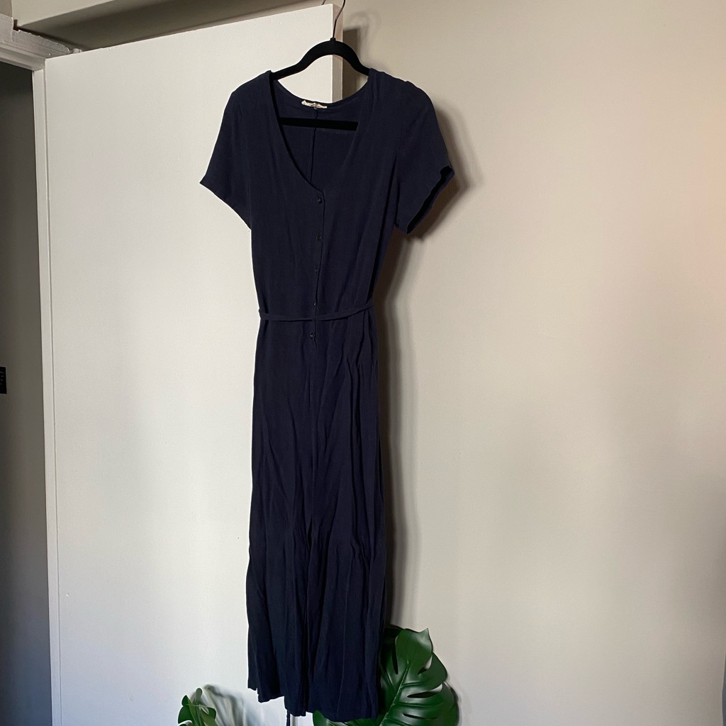 Navy Buttoned Jumper